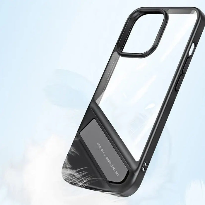 Ugreen Fusion Kickstand Case iPhone 13 Hard Cover with Gel Frame and Stand black (90152) - Cell phone cases