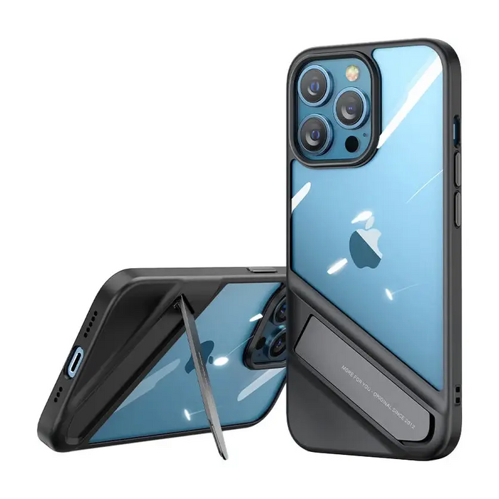 Ugreen Fusion Kickstand Case iPhone 13 Pro Hard Cover with Gel Frame and Stand black (90153) - Cell phone cases