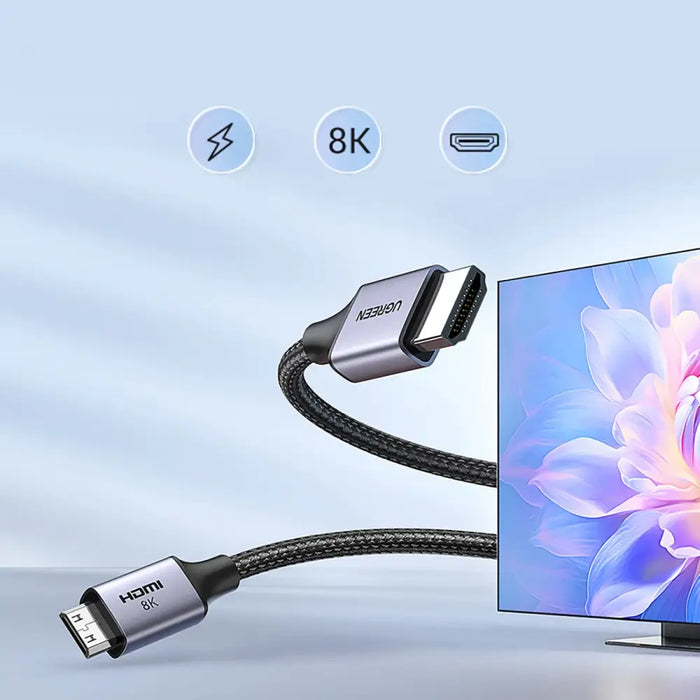 Ugreen HD163 15514 mini HDMI / HDMI 2.1 8K cable 1m - gray - Video cables<<<HurtelXML