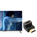Ugreen HDMI adapter angle connector bottom black (20109) - Video adapters<<<HurtelXML