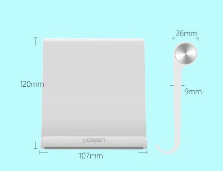 Ugreen LP115 30485 120 x 107 mm desk stand for tablet / phone 4.7-11’’ - white - Cell phone holders<<<HurtelXML&&&Cell