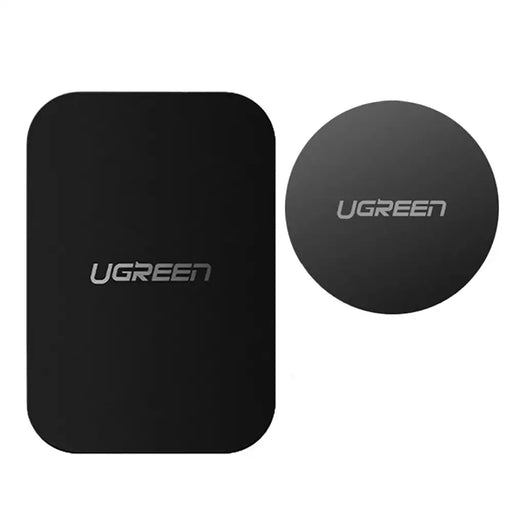 Ugreen LP123 60410 round/rectangular metal plates for magnetic phone holders - black (2 pcs) - Other cell phone