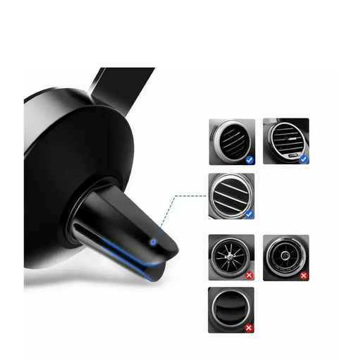 Ugreen LP130 40907 gravity phone holder for car air vent - silver - Cell phone holders<<<HurtelXML&&&Стойки за