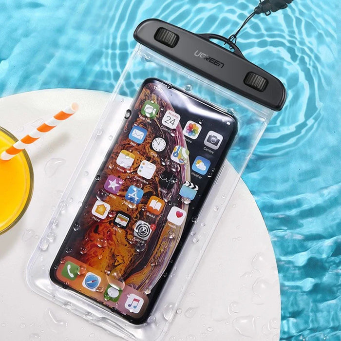 Ugreen LP186 60959 case waterproof IPX8 for 4-6.5’’ smartphone - black and transparent - Sport products<<<HurtelXML