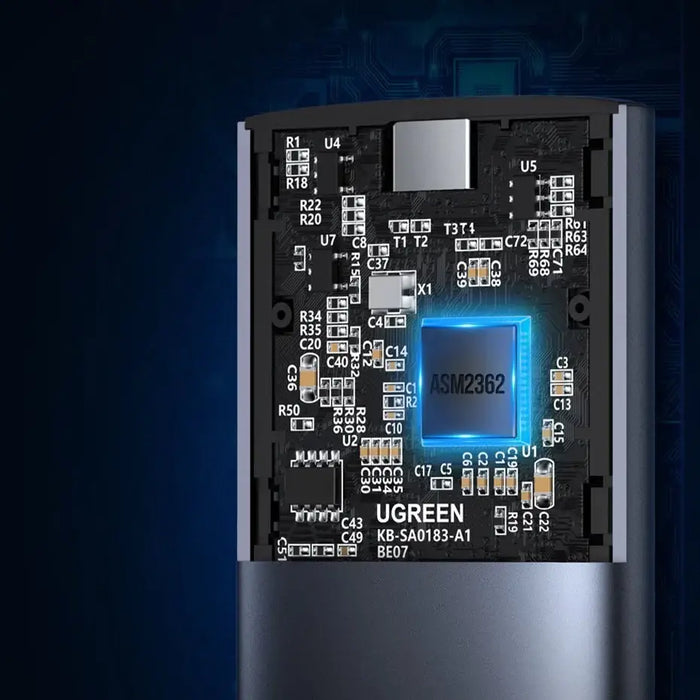 Ugreen M.2 SSD bay USB 3.2 Gen 2 drive (SuperSpeed USB 10 Gbps) + USB Type C cable 0.5m gray (CM400 10902) - Disk