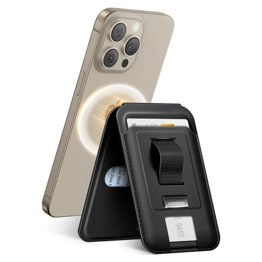 Ugreen Magnetic Wallet 45166 magnetic MagSafe with stand and finger holder - black - Cell phone cases