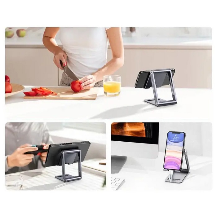 Ugreen metal aluminum folding phone holder tablet gray (LP263 80708) - Cell phone holders<<<HurtelXML&&&Notebooks