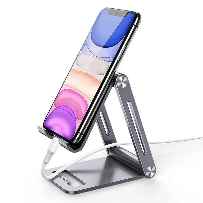 Ugreen metal aluminum folding phone holder tablet gray (LP263 80708) - Cell phone holders<<<HurtelXML&&&Notebooks
