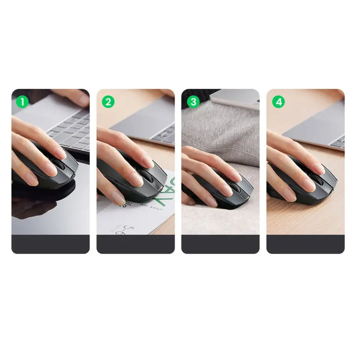 Ugreen MU006 Wireless USB 2.4GHz 4000 DPI Optical Mouse - Black - Other office