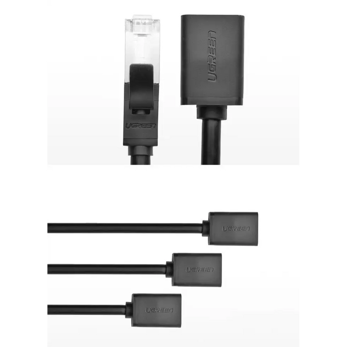 Ugreen NW112 11282 Network Ethernet Cable RJ45 (Female) - RJ45 (Male) F/UTP Cat. 6 1 Gbps 3m - black - Network