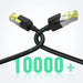 Ugreen NW150 80421 Ethernet RJ45 Cat 7 10Gbps Cable 1m - Black - Network cables<<<HurtelXML