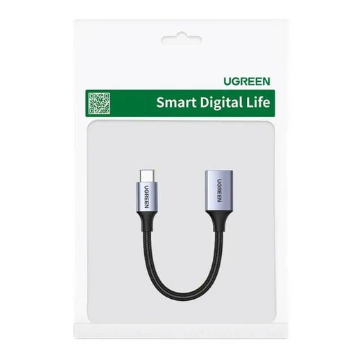 Ugreen OTG adapter cable USB-C (male) - USB-A (female) 5Gb/s 0.15m black (US378) - USB adapters<<<HurtelXML