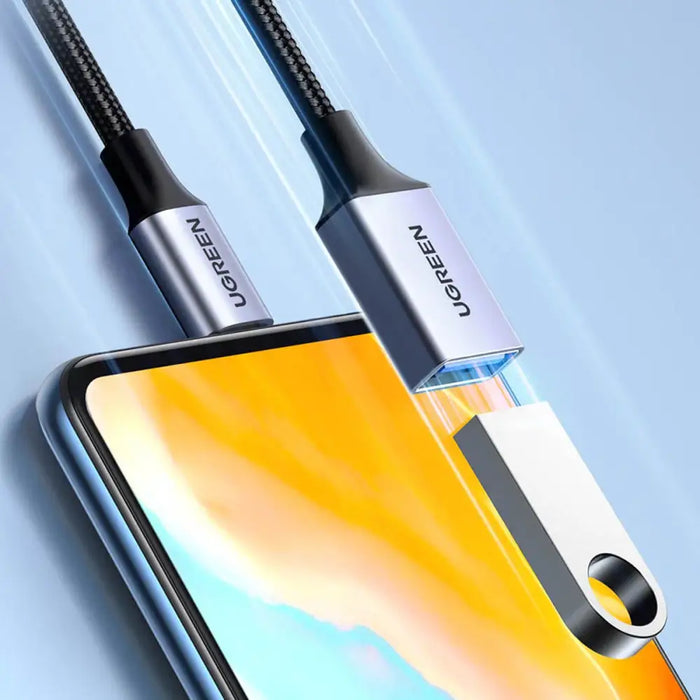 Ugreen OTG adapter cable USB-C (male) - USB-A (female) 5Gb/s 0.15m black (US378) - USB adapters<<<HurtelXML