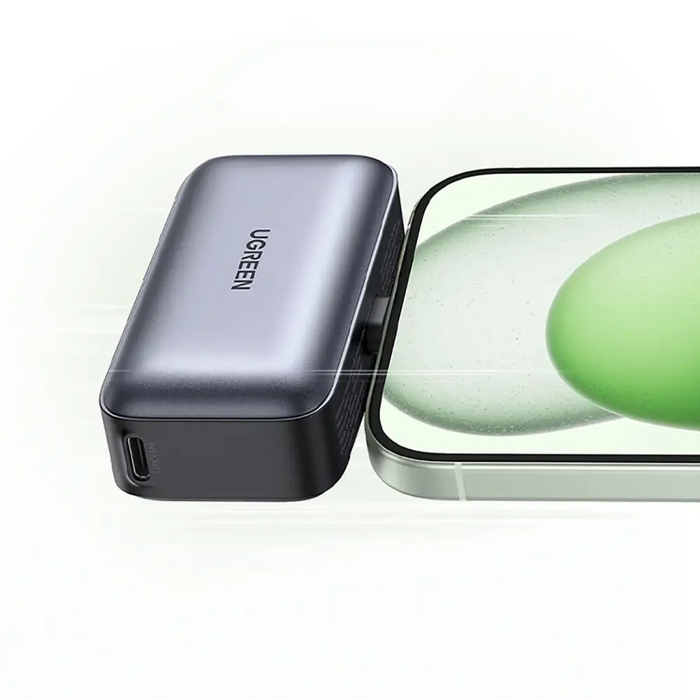 Ugreen PB503 5000mAh powerbank with USB-C port and integrated USB-C connector - gray - Powerbanks<<<HurtelXML