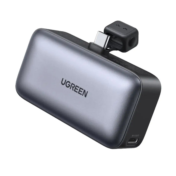 Ugreen PB503 5000mAh powerbank with USB-C port and integrated USB-C connector - gray - Powerbanks<<<HurtelXML