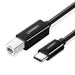 Ugreen printer cable USB-C - USB-B 480Mb/s 2m black (US241) - Cell phone cables<<<HurtelXML&&&USB