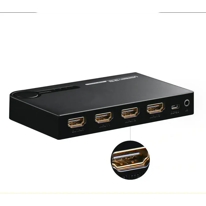 Ugreen switch splitter switch HDMI - 3x HDMI 3D 4K 7.5 Gbps 36 bit per channel black (40234) - KVM switches<<<HurtelXML