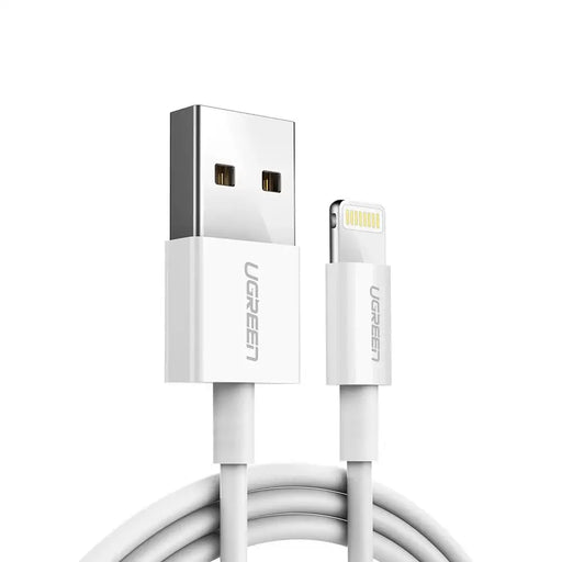 Ugreen US155 20728 USB-A / Lightning MFi 2.4A cable 1m - white - Cell phone cables<<<HurtelXML&&&Кабели за мобилни