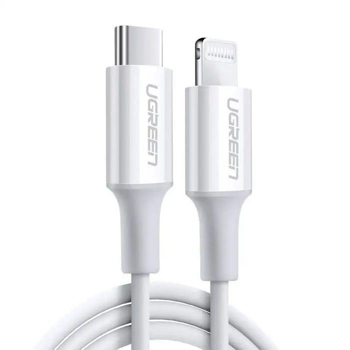 Ugreen US171 Lightning - USB-C MFi PD cable 20W 3A 480Mb/s 0.5m - white - Cell phone cables<<<HurtelXML