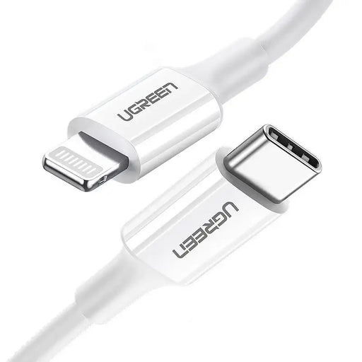 Ugreen US171 Lightning - USB-C MFi PD cable 20W 480Mb/s 1m - white - Cell phone cables<<<HurtelXML&&&Кабели за мобилни