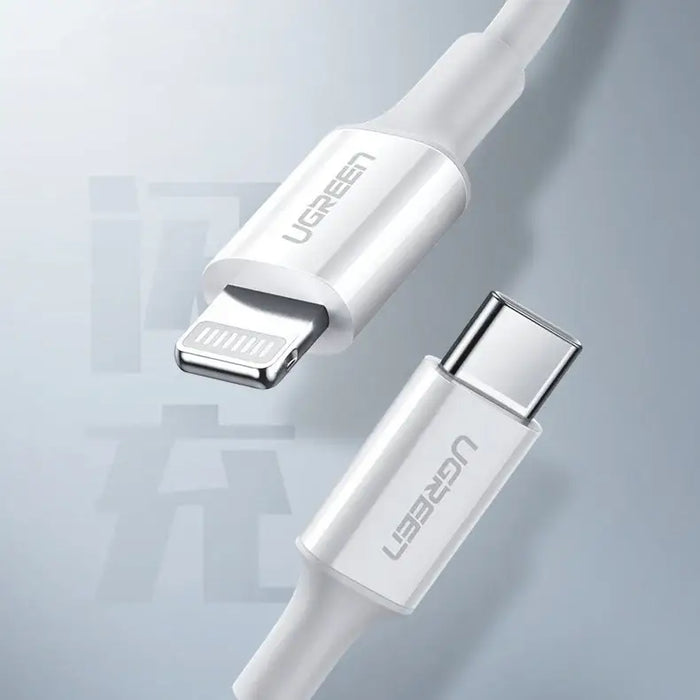 Ugreen US171 Lightning - USB-C PD Cable 20W 3A 480Mb/s 1.5m - White - Cell phone cables<<<HurtelXML