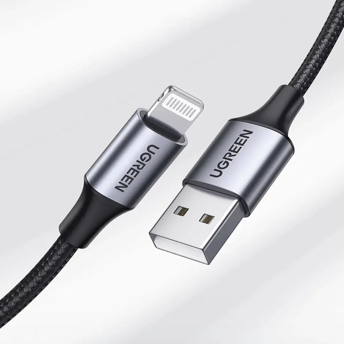 Ugreen US199 60158 USB-A / Lightning MFi cable 2m - black - Cell phone cables<<<HurtelXML