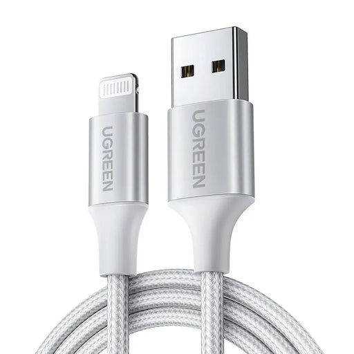Ugreen US199 60162 USB-A / Lightning MFi Cable 1.5m - Silver - Cell phone cables<<<HurtelXML