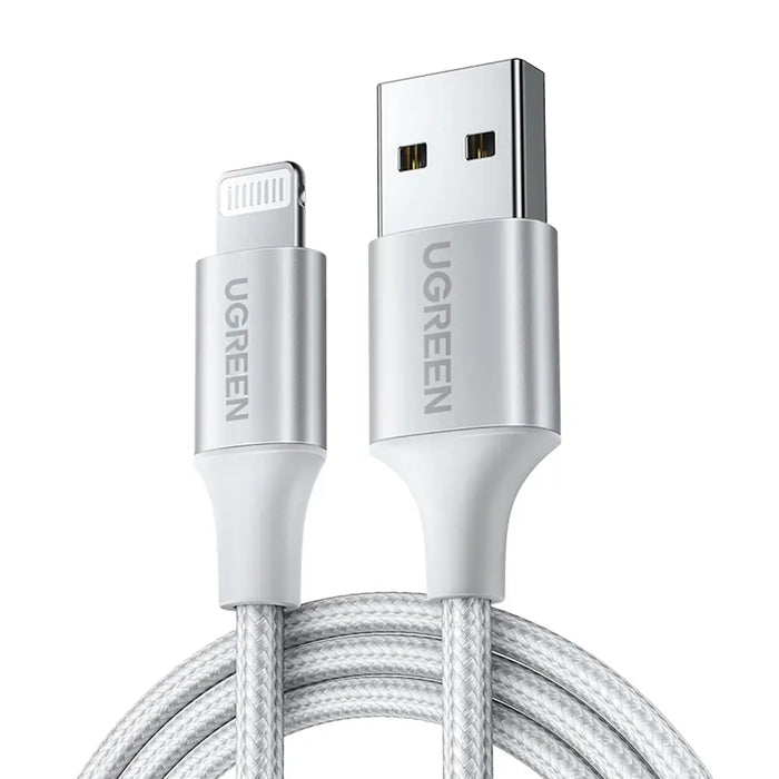 Ugreen US199 60162 USB-A / Lightning MFi Cable 1.5m - Silver - Cell phone cables<<<HurtelXML