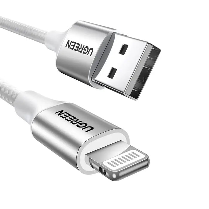 Ugreen US199 60163 USB-A / Lightning MFi cable 2m - silver - Cell phone cables<<<HurtelXML