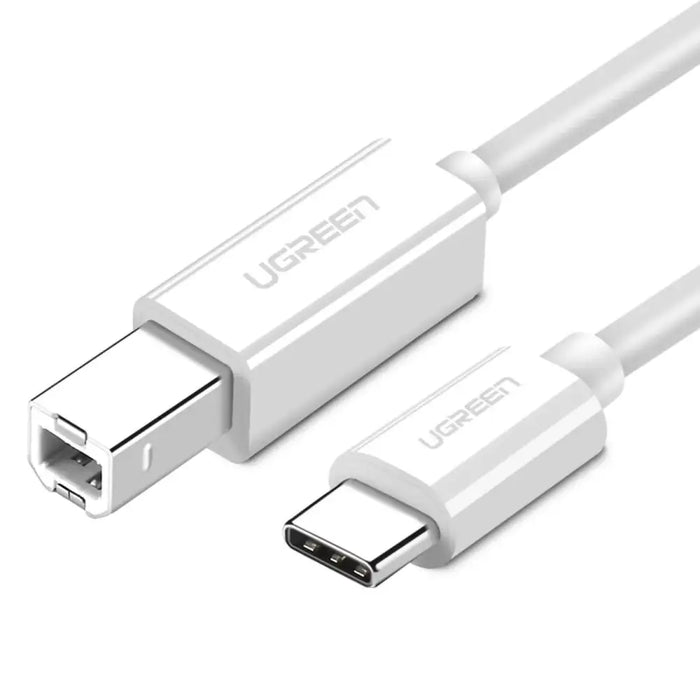 Ugreen US241 USB-C / USB-B 2.0 Cable for Scanner Printer 1.5 m - White - Cell phone cables<<<HurtelXML