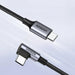 Ugreen US255 50122 USB-C (straight) / USB-C (angled) PD QC cable 60W 3A 0.5m - gray - Cell phone
