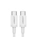 Ugreen US264 60517 USB-C / USB-C PD QC AFC Cable 0.5m - White - Cell phone cables<<<HurtelXML
