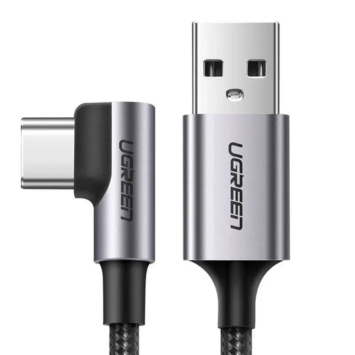 Ugreen US284 50942 USB-A (straight) / USB-C (angled) cable 3A 2m - gray - Cell phone cables<<<HurtelXML&&&USB