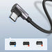 Ugreen US284 70255 USB-A (straight) / USB-C (angled) 3A Cable 3m - Gray - Cell phone cables<<<HurtelXML