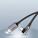 Ugreen US284 70255 USB-A (straight) / USB-C (angled) 3A Cable 3m - Gray - Cell phone cables<<<HurtelXML