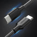 Ugreen US286 USB-C - USB-C PD QC 3A 480Mb/s cable 1.5m - black - Cell phone cables<<<HurtelXML
