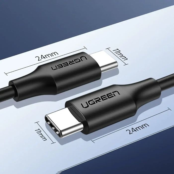Ugreen US286 USB-C - USB-C PD QC 3A 480Mb/s cable 1.5m - black - Cell phone cables<<<HurtelXML