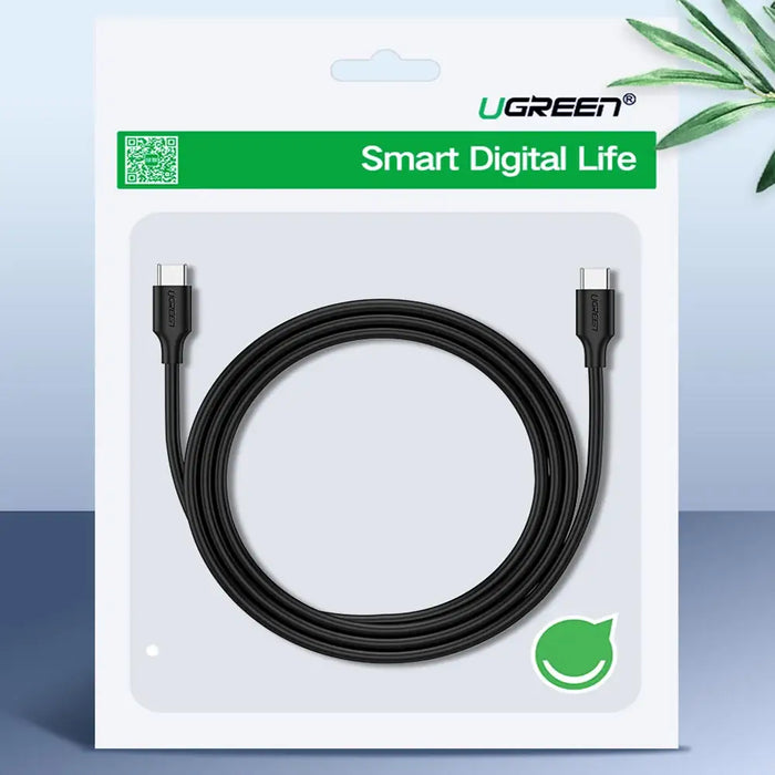 Ugreen US286 USB-C - USB-C PD QC 3A 480Mb/s cable 1.5m - black - Cell phone cables<<<HurtelXML