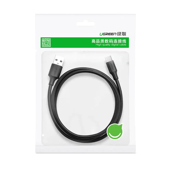 Ugreen US287 60114 USB-A / USB-C 3A cable 0.25m - black - Cell phone cables<<<HurtelXML&&&USB cablesKBA-USB<<<Cables