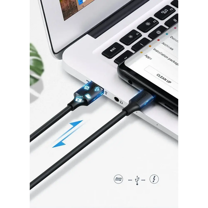 Ugreen US287 60116 USB-A / USB-C 2A cable 1m - black - Cell phone cables<<<HurtelXML&&&Кабели за мобилни