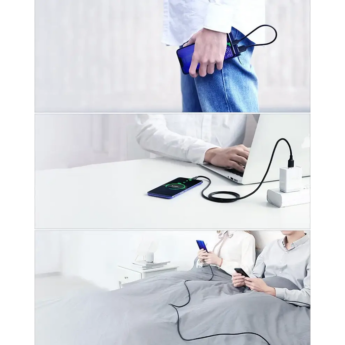 Ugreen US287 60117 USB-A / USB-C 3A cable 1.5m - black - Cell phone cables<<<HurtelXML&&&USB cablesKBA-USB<<<Cables