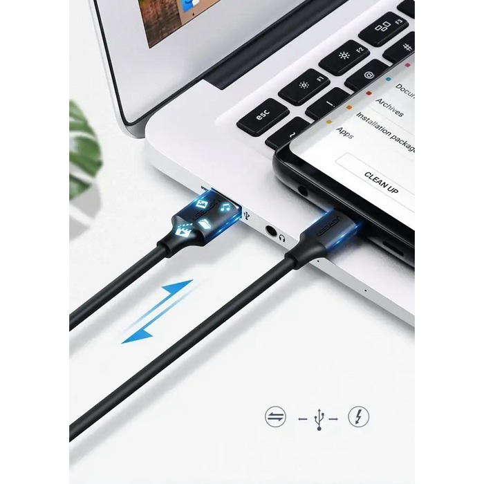 Ugreen US287 60826 USB-A / USB-C 3A cable 3m - black - Cell phone cables<<<HurtelXML