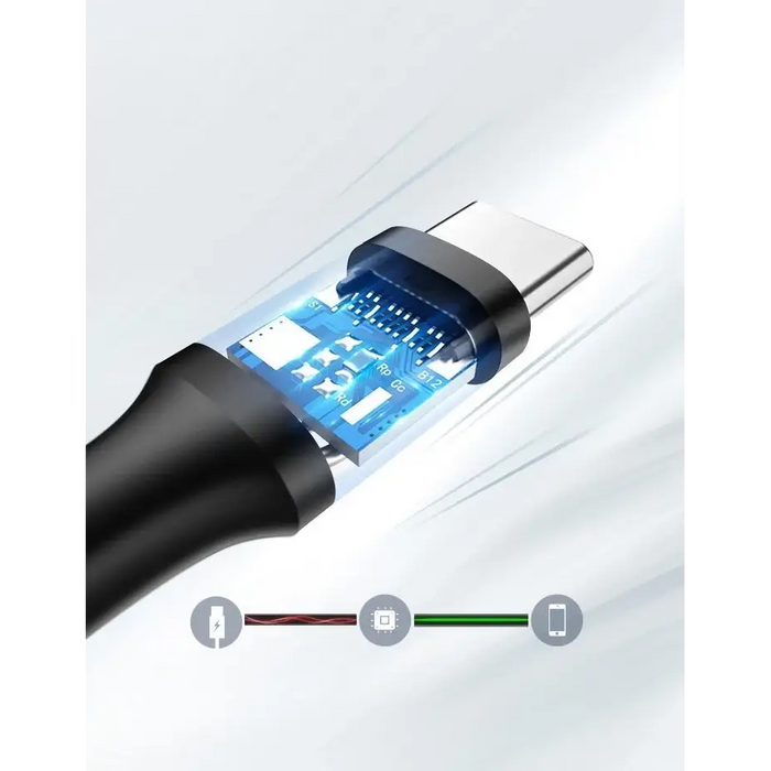 Ugreen US287 60826 USB-A / USB-C 3A cable 3m - black - Cell phone cables<<<HurtelXML