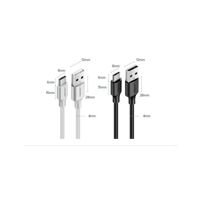 Ugreen US287 60826 USB-A / USB-C 3A cable 3m - black - Cell phone cables<<<HurtelXML