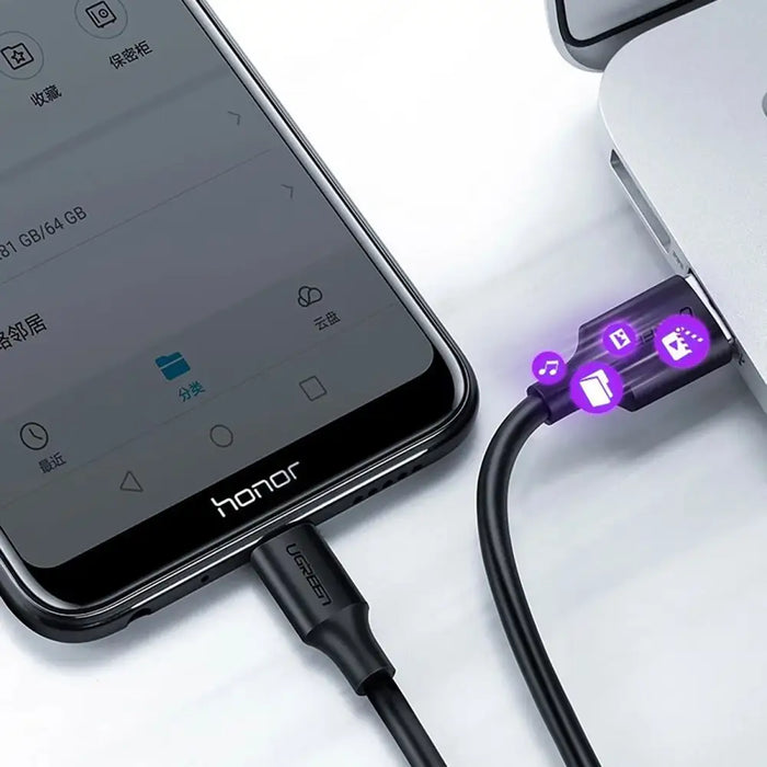 Ugreen US289 60134 micro USB / USB-A cable 0.25m - black - Cell phone cables<<<HurtelXML