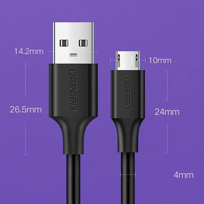 Ugreen US289 60135 micro USB / USB-A cable 0.5m - black - Cell phone cables<<<HurtelXML