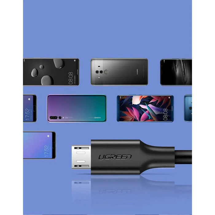 Ugreen US289 60138 micro USB / USB-A cable 2m - black - Cell phone cables<<<HurtelXML