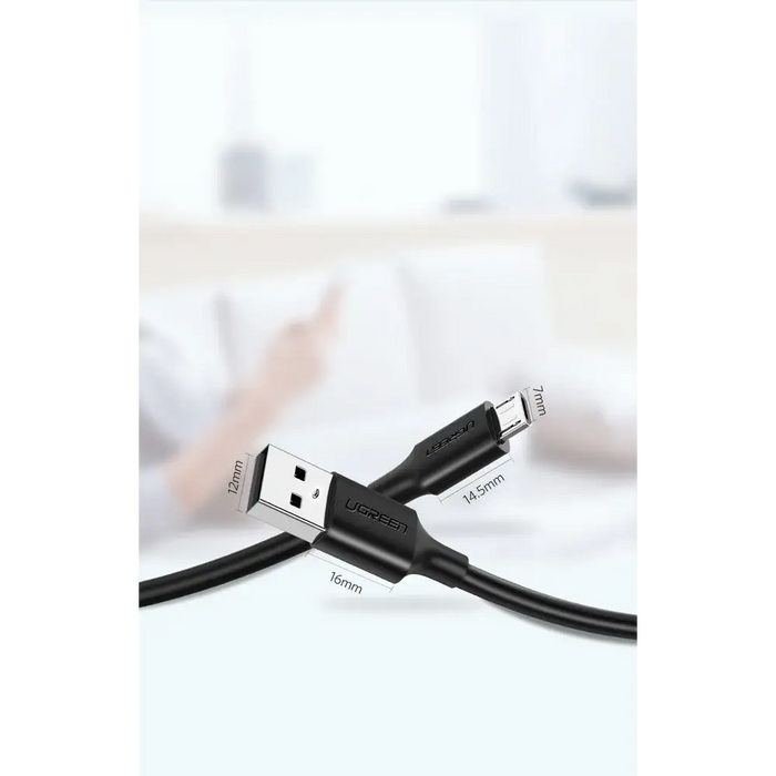 Ugreen US289 60138 micro USB / USB-A cable 2m - black - Cell phone cables<<<HurtelXML