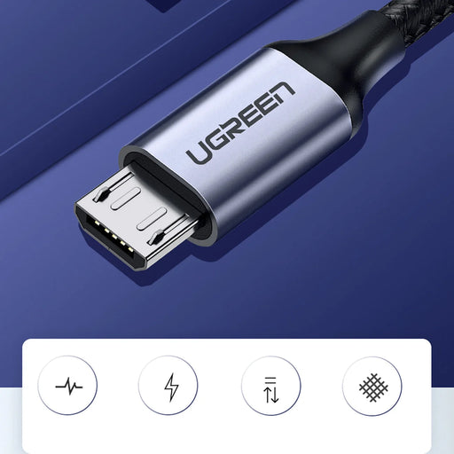 Ugreen US290 60148 USB-A / micro USB 2.4A cable 2m - gray - Cell phone cables<<<HurtelXML&&&Exhibition