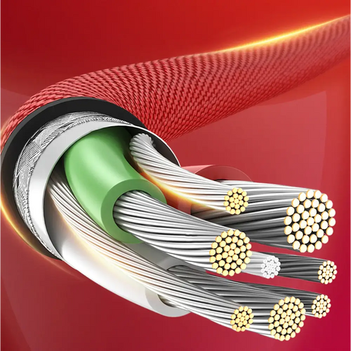 Ugreen US299 60555 angled Lightning / USB-A MFi cable 2.4A 1m - red - Cell phone cables<<<HurtelXML